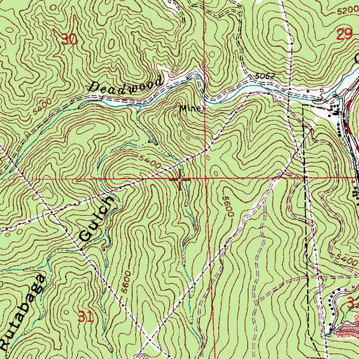 Topographic Map of Lawrence County, SD
