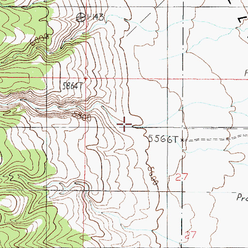 Topographic Map of Trail Canyon, AZ