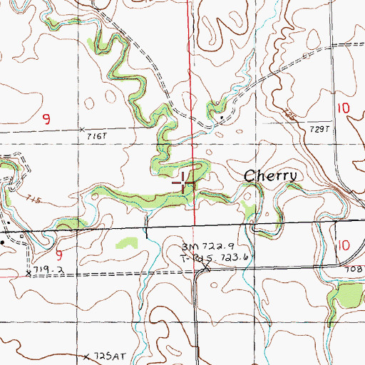 Topographic Map of Beaver Dam Creek, SD