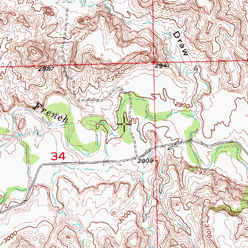 Topographic Map of French Creek Campground, SD
