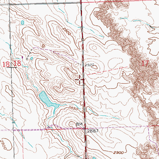 Topographic Map of Wall Electronic Site, SD