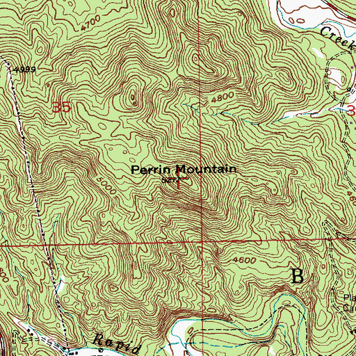 Topographic Map of Perrin Mountain, SD
