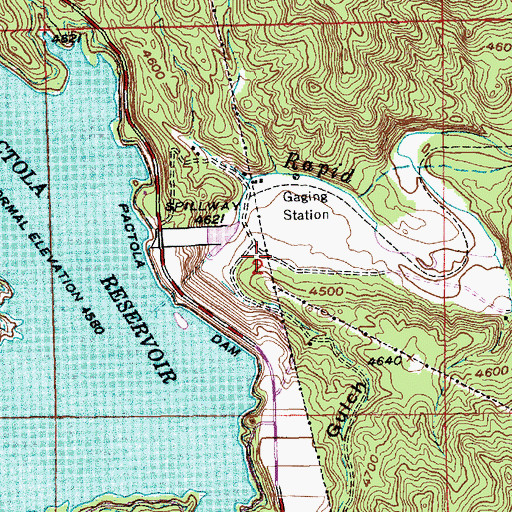 Topographic Map of Pactola (historical), SD