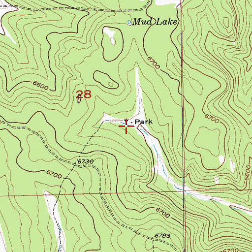 Topographic Map of Y-Park, SD