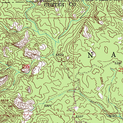 Topographic Map of Norbeck Wildlife Preserve, SD