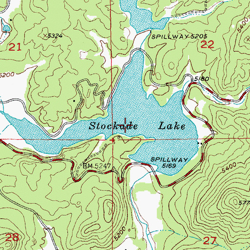 Topographic Map of Stockade Lake, SD