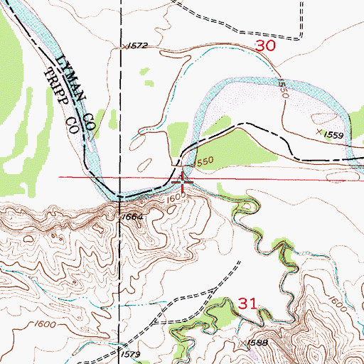 Topographic Map of Dog Ear Creek, SD
