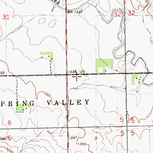 Topographic Map of Spring Valley Post Office (historical), SD