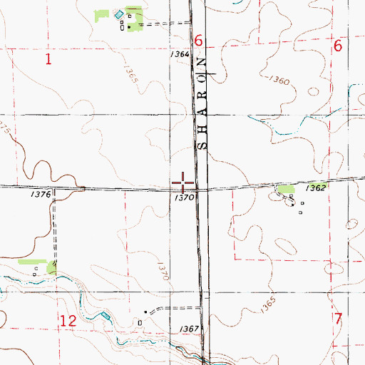 Topographic Map of Rezek Post Office (historical), SD
