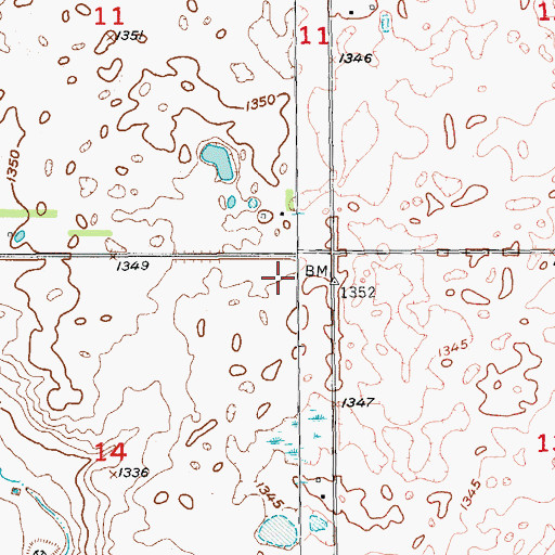 Topographic Map of Savo Post Office (historical), SD
