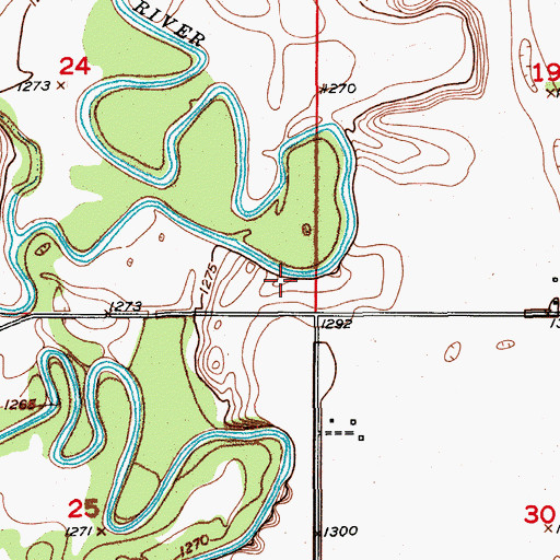 Topographic Map of Rondell Post Office (historical), SD