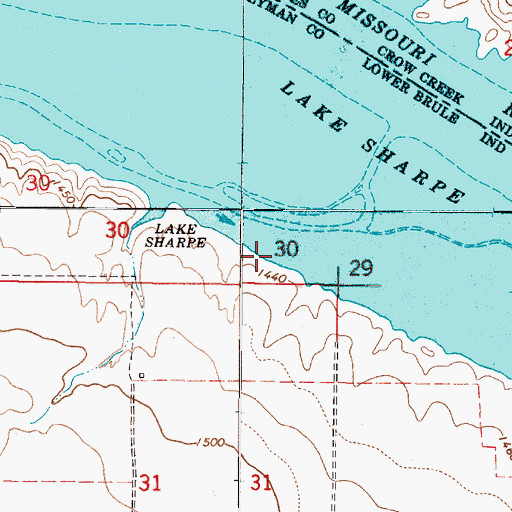Topographic Map of Iron Nation Post Office (historical), SD