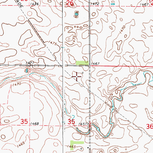 Topographic Map of Delhi Post Office (historical), SD