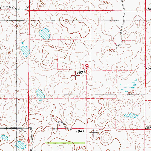 Topographic Map of Martel Post Office (historical), SD