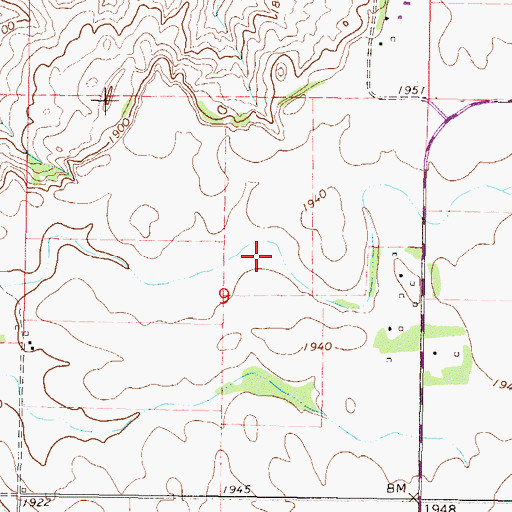 Topographic Map of Campbell Post Office (historical), SD