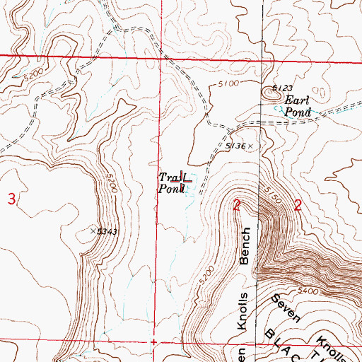 Topographic Map of Trail Pond, AZ