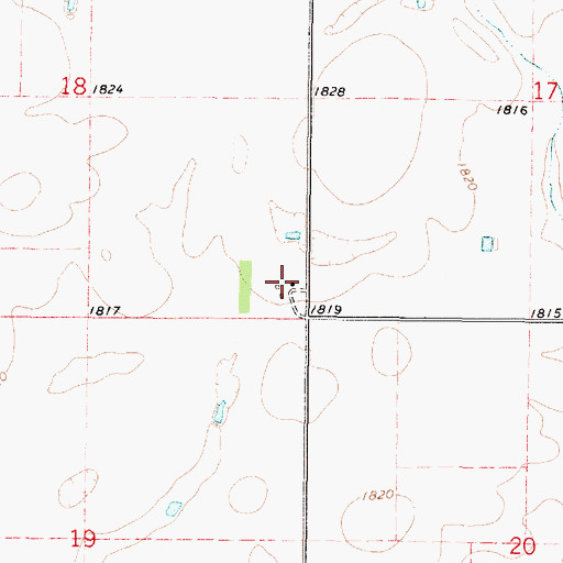 Topographic Map of Marston Post Office (historical), SD