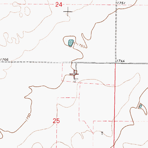 Topographic Map of Shiloh Post Office (historical), SD