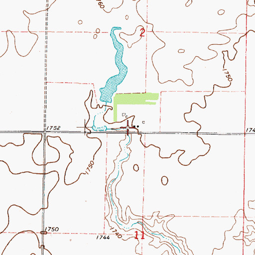 Topographic Map of McCamley Post Office (historical), SD