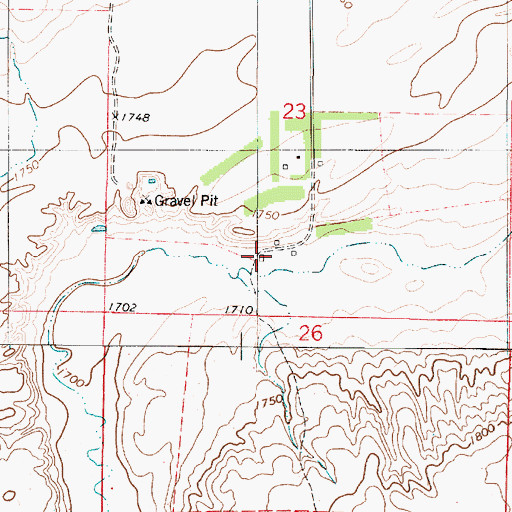 Topographic Map of Roy Post Office (historical), SD