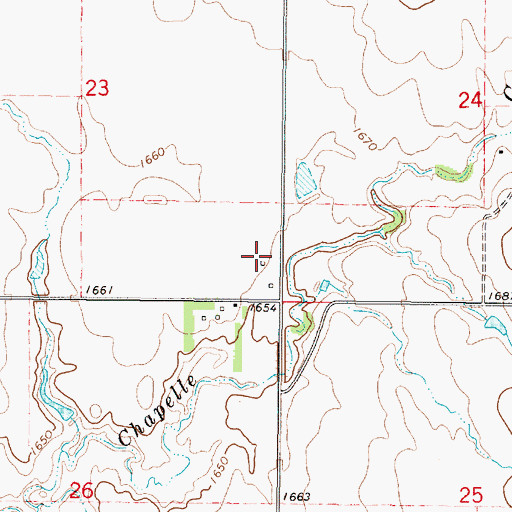 Topographic Map of Giddings Post Office (historical), SD