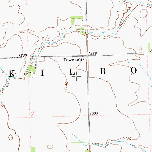 Topographic Map of Kilborn Post Office (historical), SD
