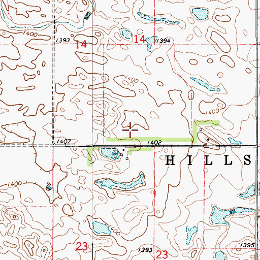 Topographic Map of Glen Post Office (historical), SD