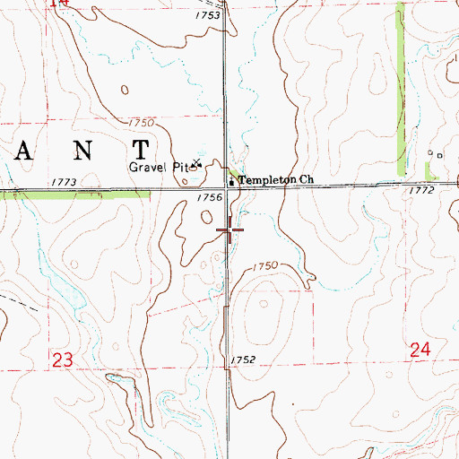 Topographic Map of Fauston Post Office (historical), SD