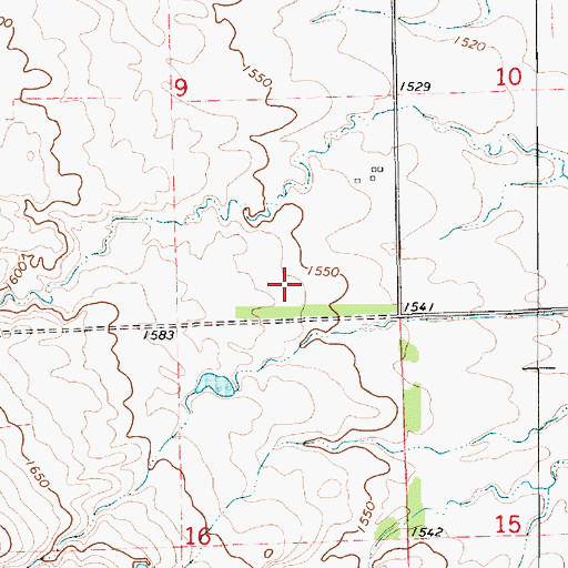 Topographic Map of Stock Post Office (historical), SD