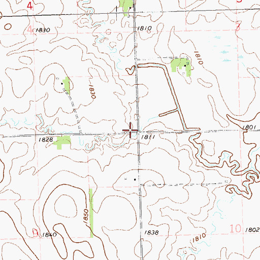 Topographic Map of Scandinavia Post Office (historical), SD