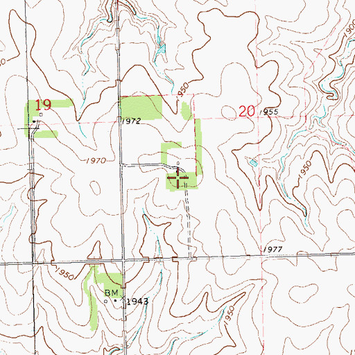Topographic Map of Togstad Post Office (historical), SD