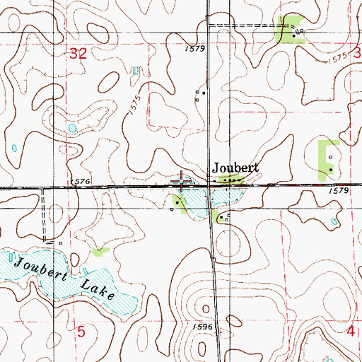 Topographic Map of Joubert Post Office (historical), SD