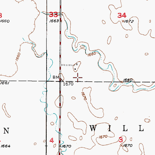 Topographic Map of Afton Post Office (historical), SD