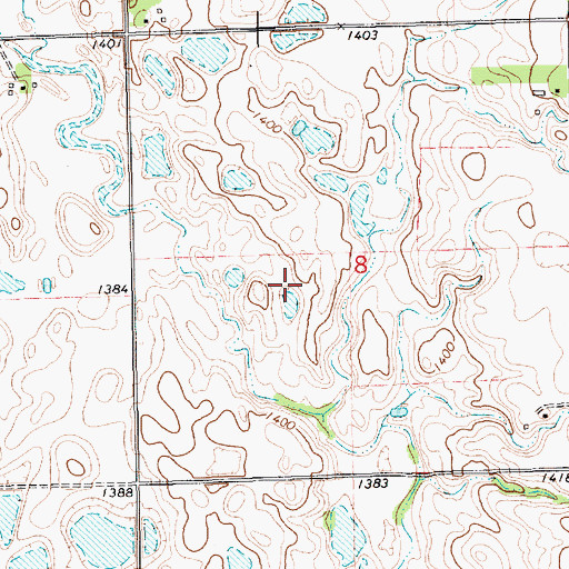 Topographic Map of Dover Post Office (historical), SD