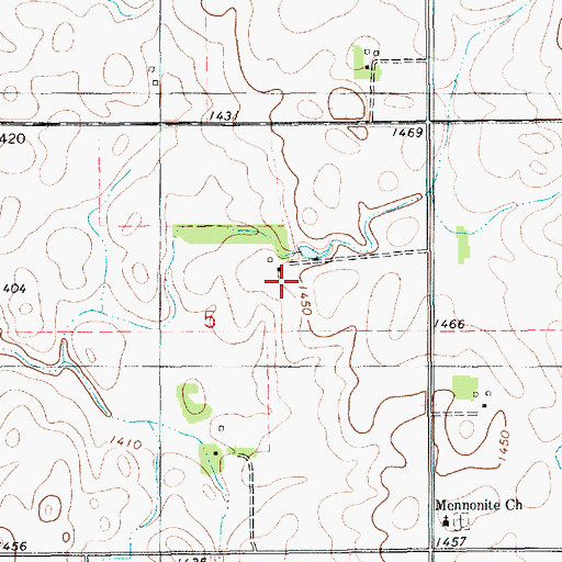 Topographic Map of Lorettta Post Office (historical), SD