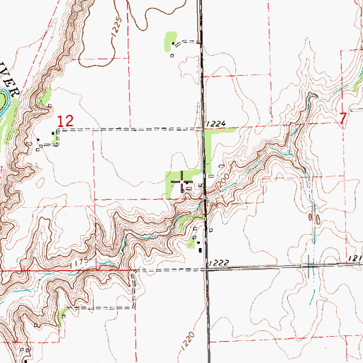 Topographic Map of Alson (historical), SD