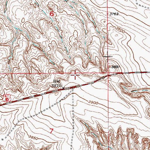 Topographic Map of Fossil Point Picnic Area, SD