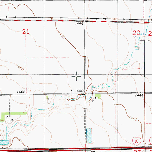 Topographic Map of Hopen School, SD