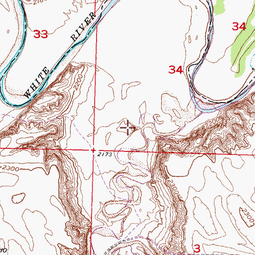 Topographic Map of Cottonwood Creek Basin, SD