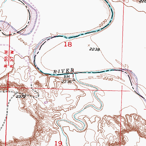 Topographic Map of Eagle Nest Creek, SD