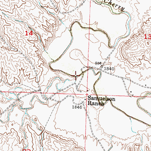 Topographic Map of Felix Creek, SD