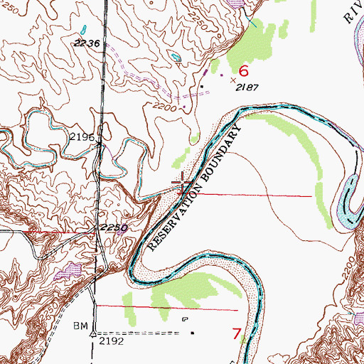 Topographic Map of Fifteen Creek, SD