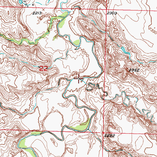 Topographic Map of Pearson Creek, SD