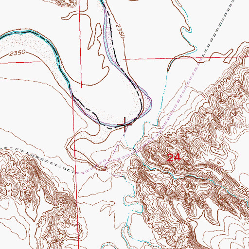 Topographic Map of Potato Creek, SD