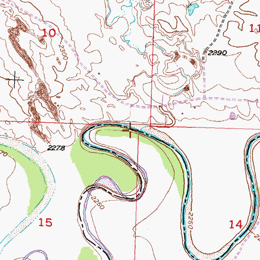 Topographic Map of Rake Creek, SD