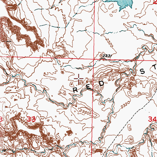Topographic Map of Red Stone Basin, SD