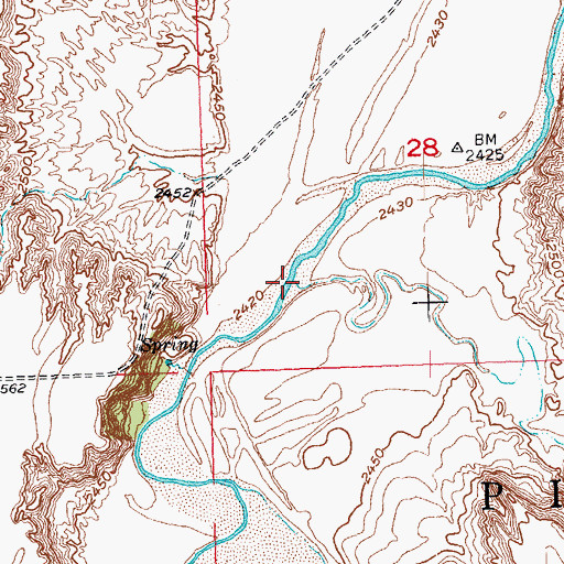 Topographic Map of Redwater Creek, SD