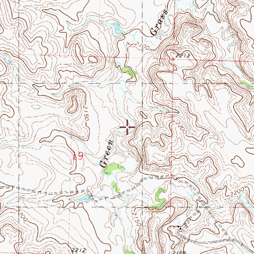 Topographic Map of Cheyenne River Reservation, SD