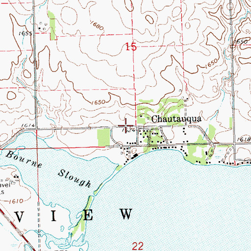 Topographic Map of Chautauqua, SD