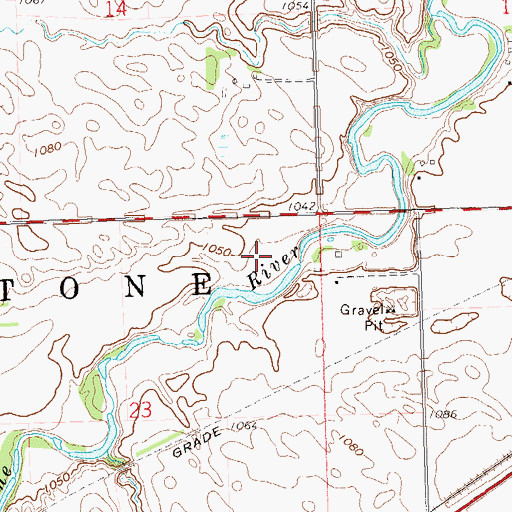 Topographic Map of Township of Big Stone, SD